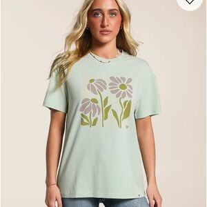 Mint Green Floral Short Sleeve Tee